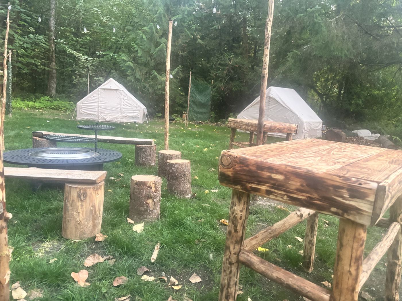 Tents and picnic area
